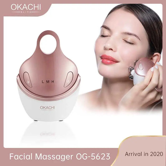 5 in 1 Facial Massager  RF EMS with 4D Massage Head Home Use Facial Device Promote Face Cream Absorption 5 Light Color Modes