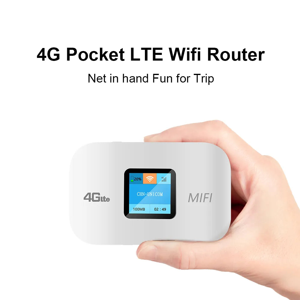 Benton 4G Lte Wifi Router Wireless Portable Unlock Modem Mini Outdoor Hotspot 150mbps Pocket Mifi Sim Card Slot Repeater 3000mah