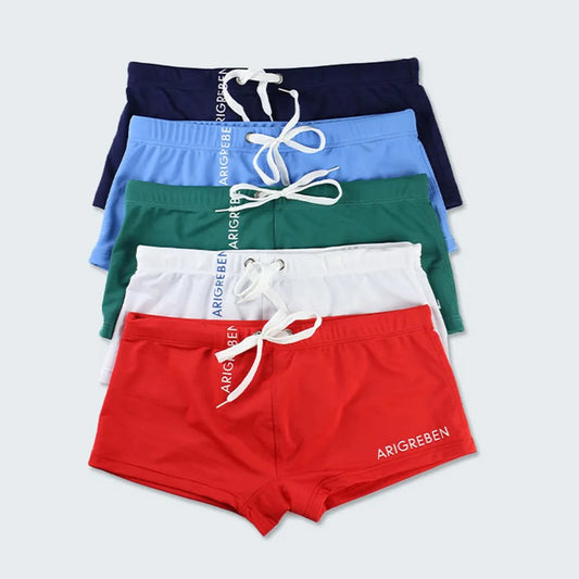 Swimsuit Boxer Briefs Swimming Short Men\'S Swim Shorts Sexy Swimwear Beach Short Fashion Hot Spring Trunks Smooth Comfortable