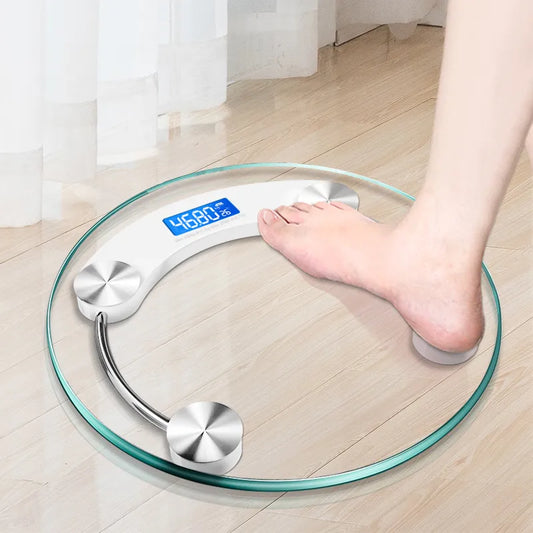 Transparent Bathroom scales LCD Electronic Bascula Pesa Digital Smart Scale Bear 180 KG Body Weight Balance Scales Floor Scales