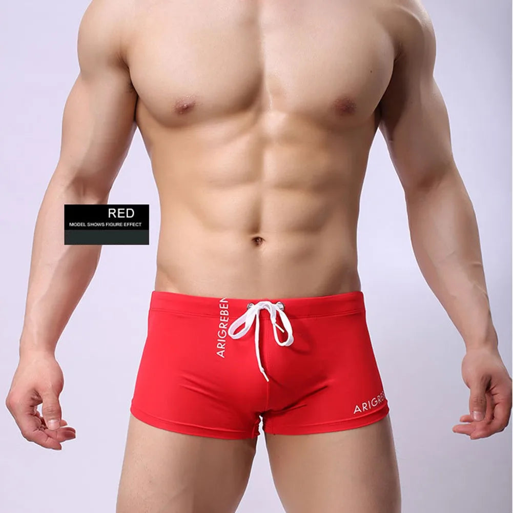 Swimsuit Boxer Briefs Swimming Short Men\'S Swim Shorts Sexy Swimwear Beach Short Fashion Hot Spring Trunks Smooth Comfortable