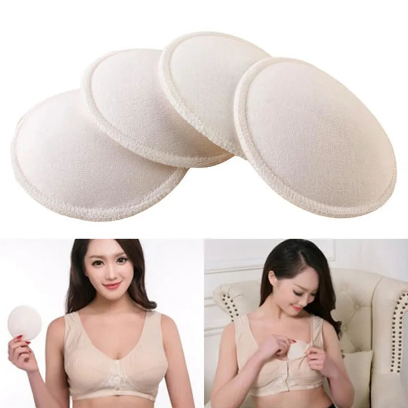 8Pcs/lot White Soft Absorbent Cotton Washable Reusable Breastfeeding Breast Nursing Pads Wholesale