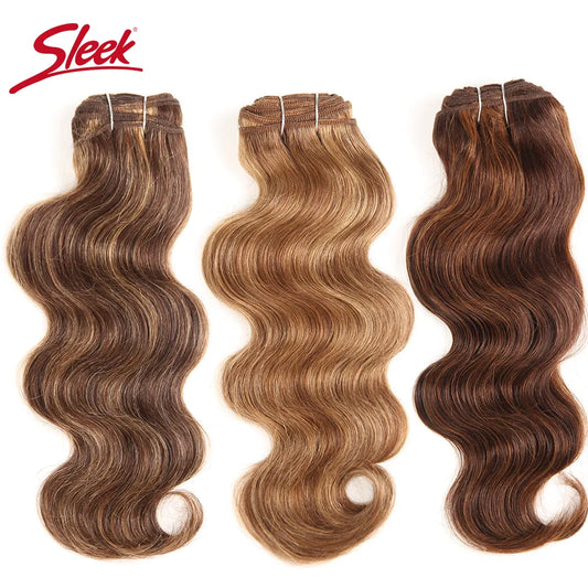 Brazilian Body Wave P4/27 P6/27 Red 99J Ombre T1B/27 Human Hair Bundles Sleek Double Drawn Remy Human Hair Extension For Black