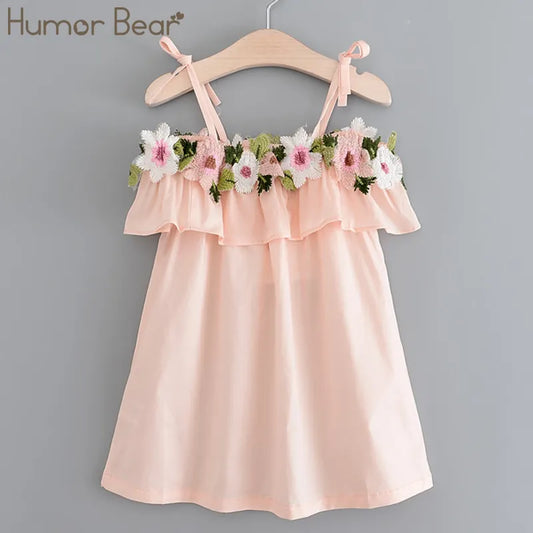 Humor Bear Girls Flowers Tops Summer Kids Baby Cute Pattern Clothing Fashion Clothes Casual Outfits