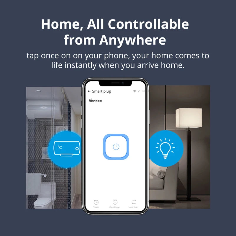 SONOFF S26 R2 plug Wireless Smart Socket WiFi EU/FR Smart Plug enchufe eWelink power For Alexa Google yandex alice smartthings