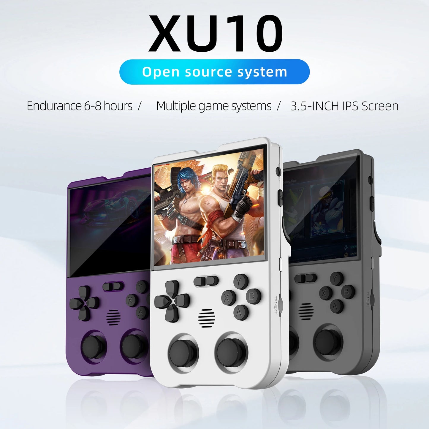 Ampown XU10 Handheld Game Console 3.5" IPS Screen 3000mAh Battery Linux System Miyoo RG35XX Portable Video Game Console Kid Gift