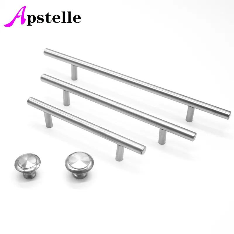 Apstelle 50-500mm Stainless Steel Kitchen Door Cabinet T Bar Handle Pull Knob Cabinet Knobs Furniture Cupboard Drawer Handle