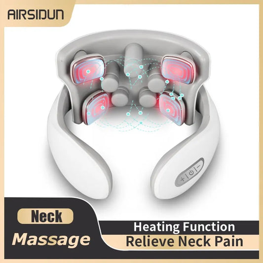 Neck Massage Instrument Intelligent Electric Rechargeable Heating Hot Pressing Magnetic Pulse Neck Massage Instrument