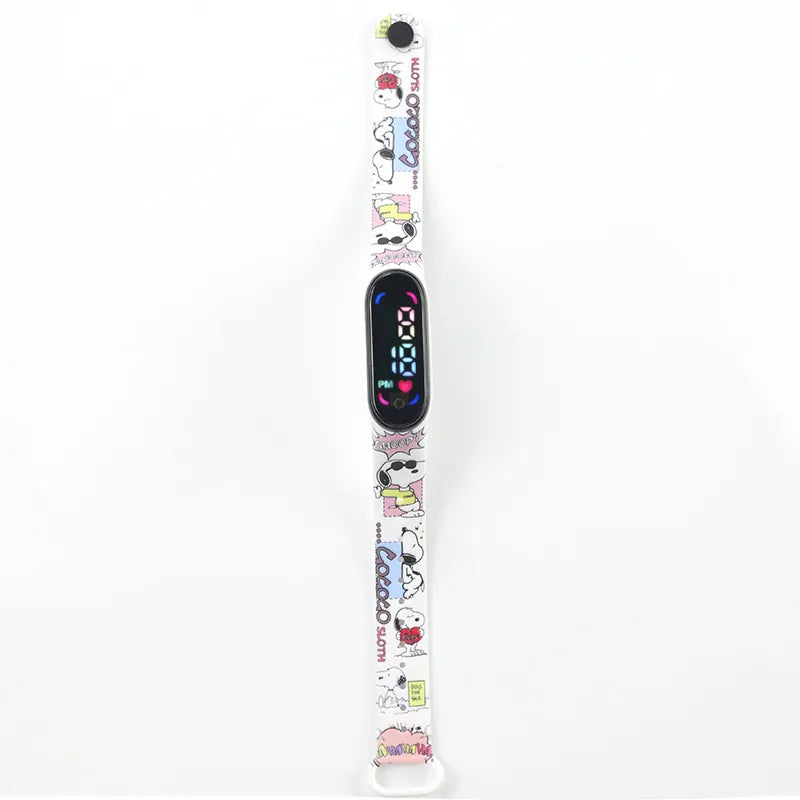 New Cartoon Printed LED Waterproof Electronic Watch Students Cute Boys Girls Bracelet Watches