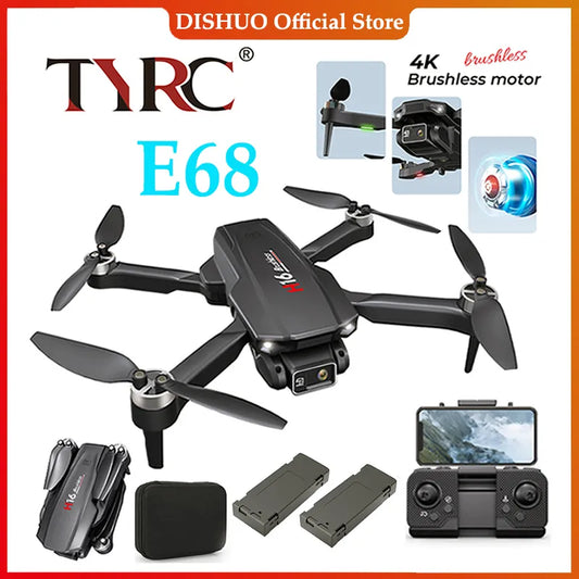 TYRC XK E68 Pro Drone 4k Profesional HD 4k Rc Airplane Dual-Camera Wide-Angle Head Remote Quadcopter Airplane Toy Helicopter