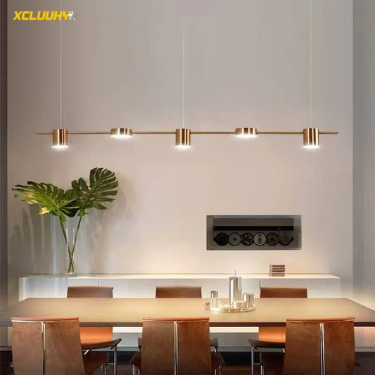 XCLuuHY Modern Minimalist Pendant Light Strips Hanging Lamp Luxury Chandelier Lighting Fixture for Bar Dining Room Table Study