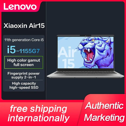 Lenovo XiaoXin Air 15 Slim Laptop Intel I5-1155G7/I5-1240P Iris Xe 15.6-inch IPS Full Screen Notebook