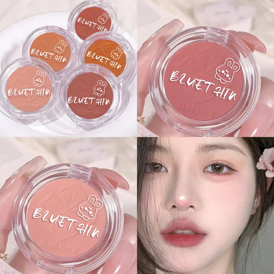 Blush Palette Long-lasting Natural Cheek Contour Tint Blusher Mineral Powder Face Makeup Matte Peach Pink Rouge Contour Shadow