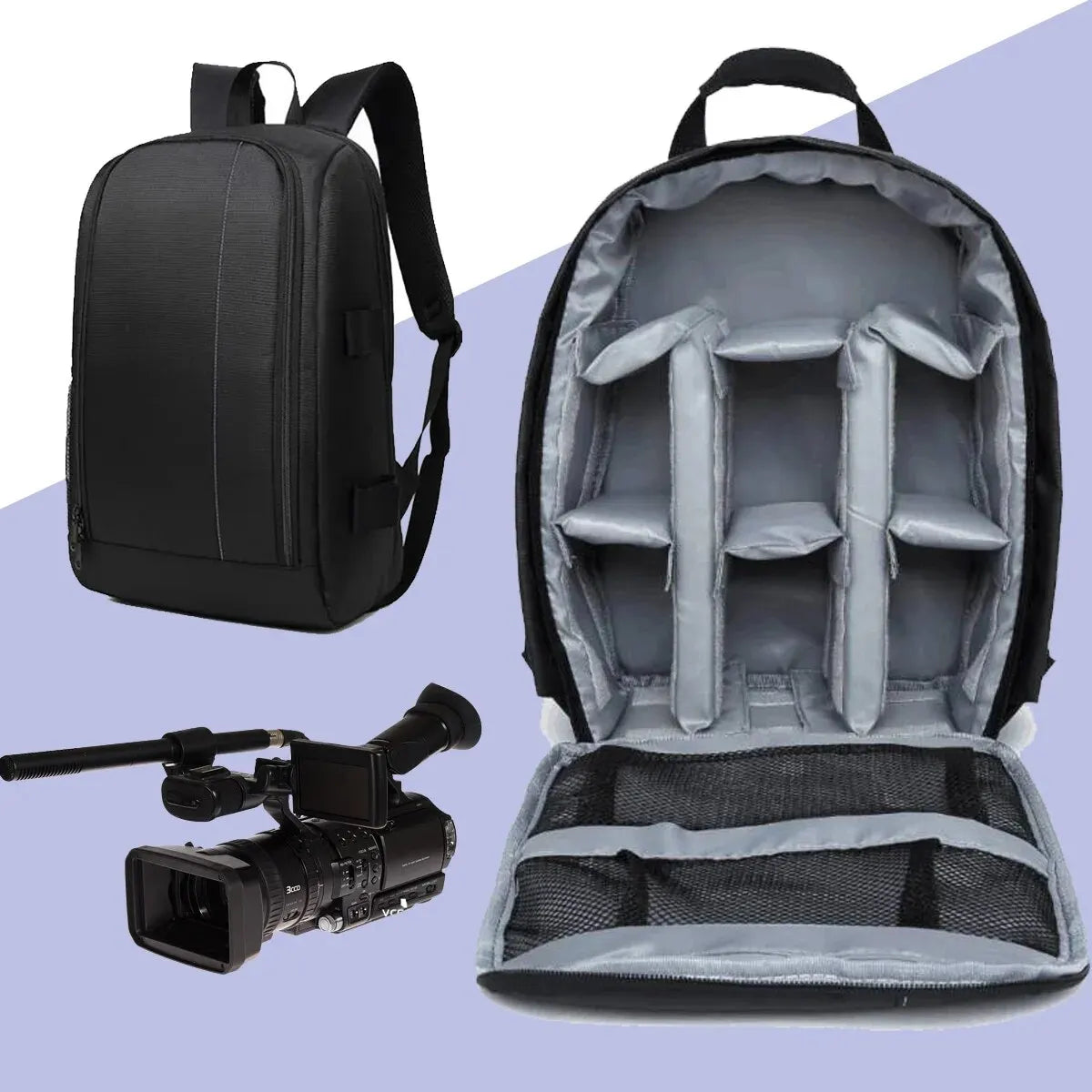 Multi-functional Outdoor Camera Backpack Video Digital Shoulder Camera Bag Waterproof Camera Photo Bag Case for DSLR