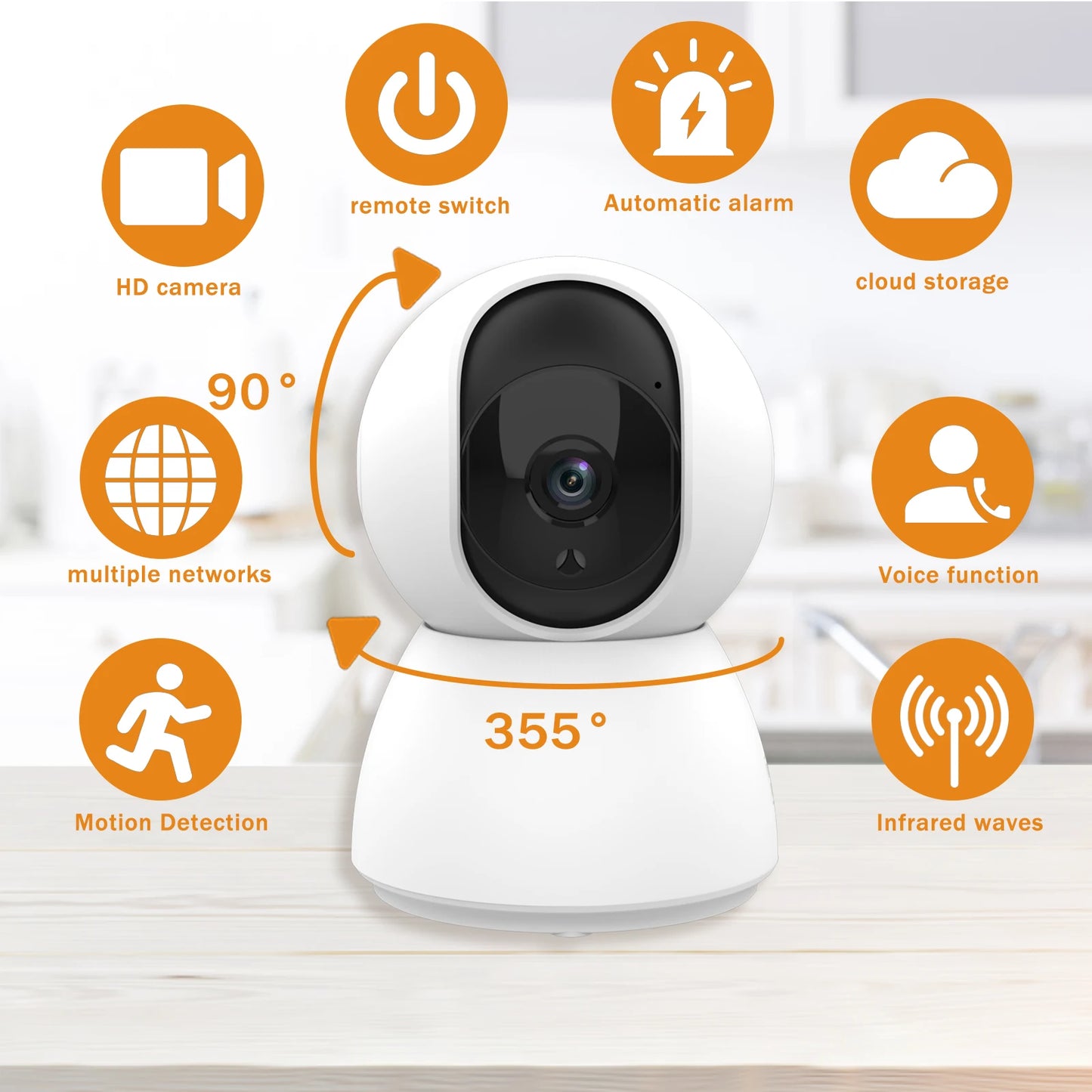 Bseed 3MP IP Camera 1080P Tuya Smart Home WiFi Indoor Wireless Security CCTV Surveillance Camera With Auto Tracking Pet Monitor