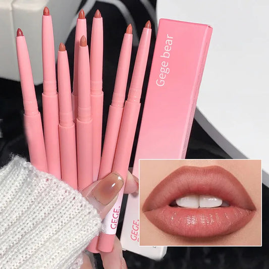 Waterproof Matte Lipliner Pencil Sexy Nude Brown Red Contour Tint Lipstick Lasting Non-stick Cup Lip Liner Lips Makeup Cosmetic