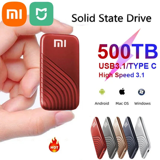 Xiaomi Mijia Original High-speed 16TB 8TB SSD 2TB Portable External Solid State Hard Drive USB3.1 Interface Mobile Hard Drive