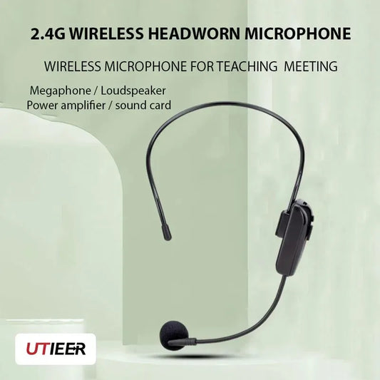 UHF Headset Wireless Microphone Little Bee Amplifier Teacher Use Teaching Microphone Outdoor Stage Sound Earphone