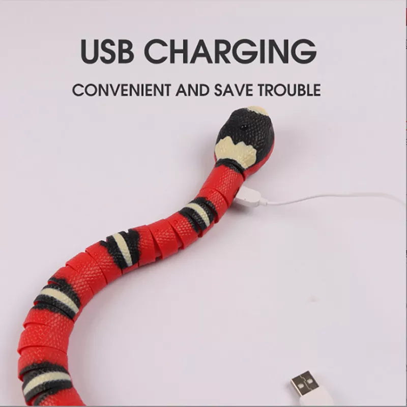 Automatic Cat Toys Interactive Smart Sensing Snake TeaseToys for Cats USB Charging Cat Accessories for Pet Cats  Game Play To