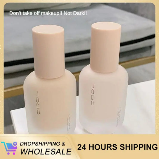 Liquid Foundation 40ml Light Breathable Brighten Skin Oil Control Moisturizing Cosmetics Face Base Cream Cover Dark Circles