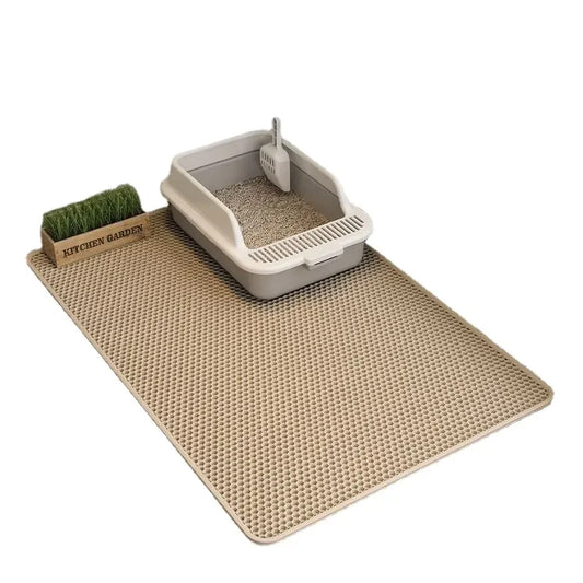 cat accessories Double-layer  Non-slip big Cat Litter Mat Pet Litter Box Filter MatWear Resistant  Cat Litter Mat  free shipping