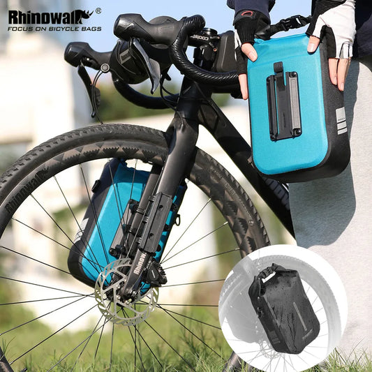 Rhinowalk Quick Release Bike Fork Bag 4-6L Waterproof Bike Bag For Fork Bicycle Front Bag Electric Scooter Bag Bicycle Fork Bag