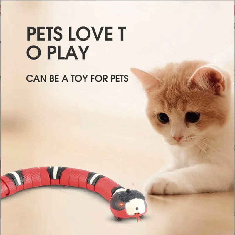 Automatic Cat Toys Interactive Smart Sensing Snake TeaseToys for Cats USB Charging Cat Accessories for Pet Cats  Game Play To