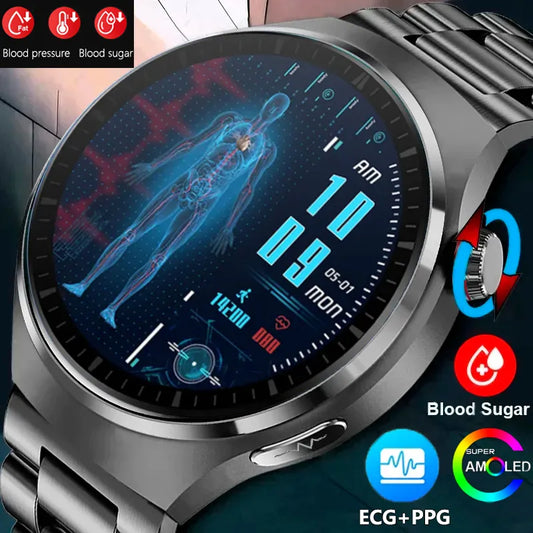 For Huawei Android NFC Smart Watch Men ECG+PPG Heart Rate Health Monitor AI Voice Bluetooth Call IP68 Waterproof Smartwatch 2023