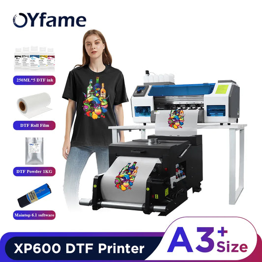 OYfame A3 DTF Transfer Printer A3 XP600 T Shirt Printer Directly To Film Machine for Fabrics Clothes tshirt printing machine A3