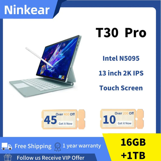 DERE Laptops T30 Pro ,13-inch 2K IPS Touch Screen,16GB RAM+ 1TB SSD,Office Learning Computer,Ultrabook Windows 11 Notebook