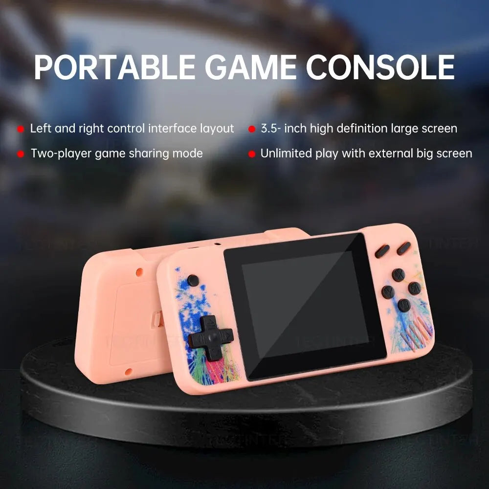 Portable Retro Mini Handheld Game Player 3.5 Inch LCD Screen 8-Bit AV Out Video Game Console Built-in 800 Games for Kids Gift