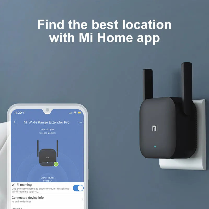 Xiaomi Original Wifi Amplifier Pro Router 300M 2.4G Repeater Network Expander Range Extender Roteader Mi Wireless Router Wi-Fi