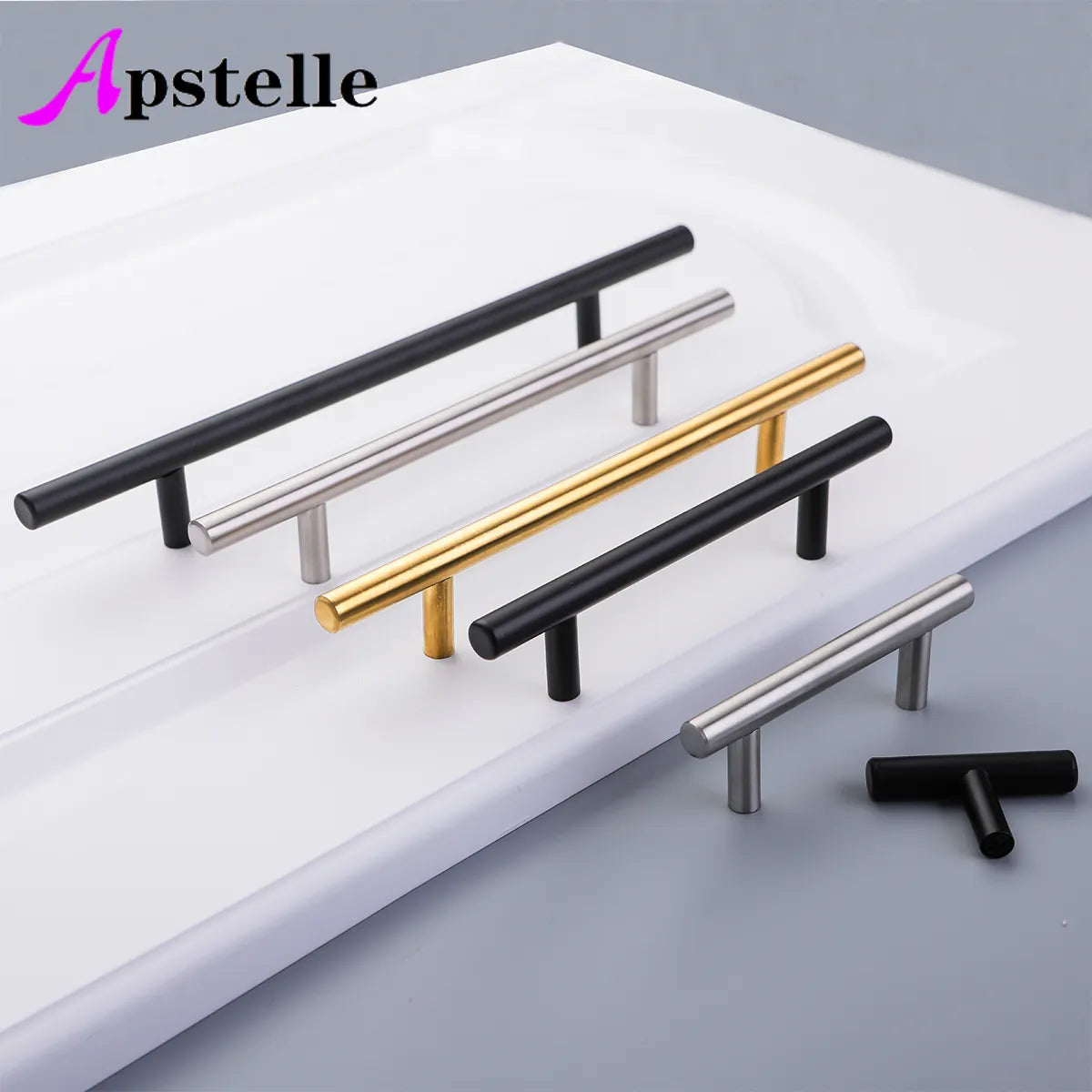 Apstelle 50-500mm Stainless Steel Kitchen Door Cabinet T Bar Handle Pull Knob Cabinet Knobs Furniture Cupboard Drawer Handle