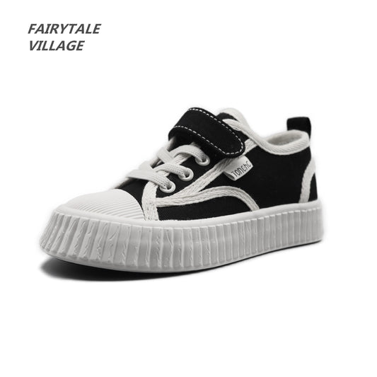 Fairytale Village 3-12 Years Old Children High Quality Canvas Sneakers Autumn and Spring Students Fashion Flat Canvas shoes