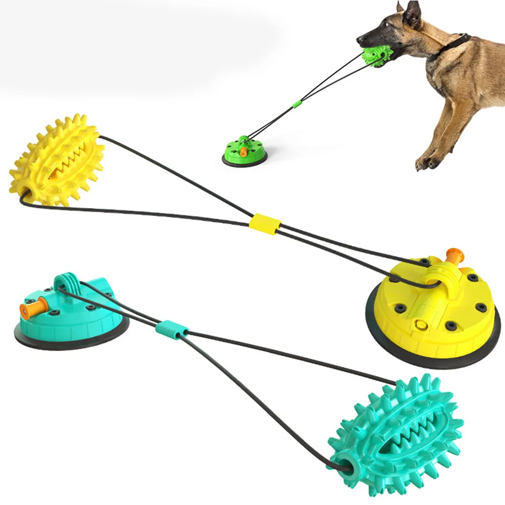 Smart Dog Suction Cup Tug of War Dog Toy Dog Rope Toys for Chewers Teeth Cleaning Interactive Pet Tug Toy for Boredom