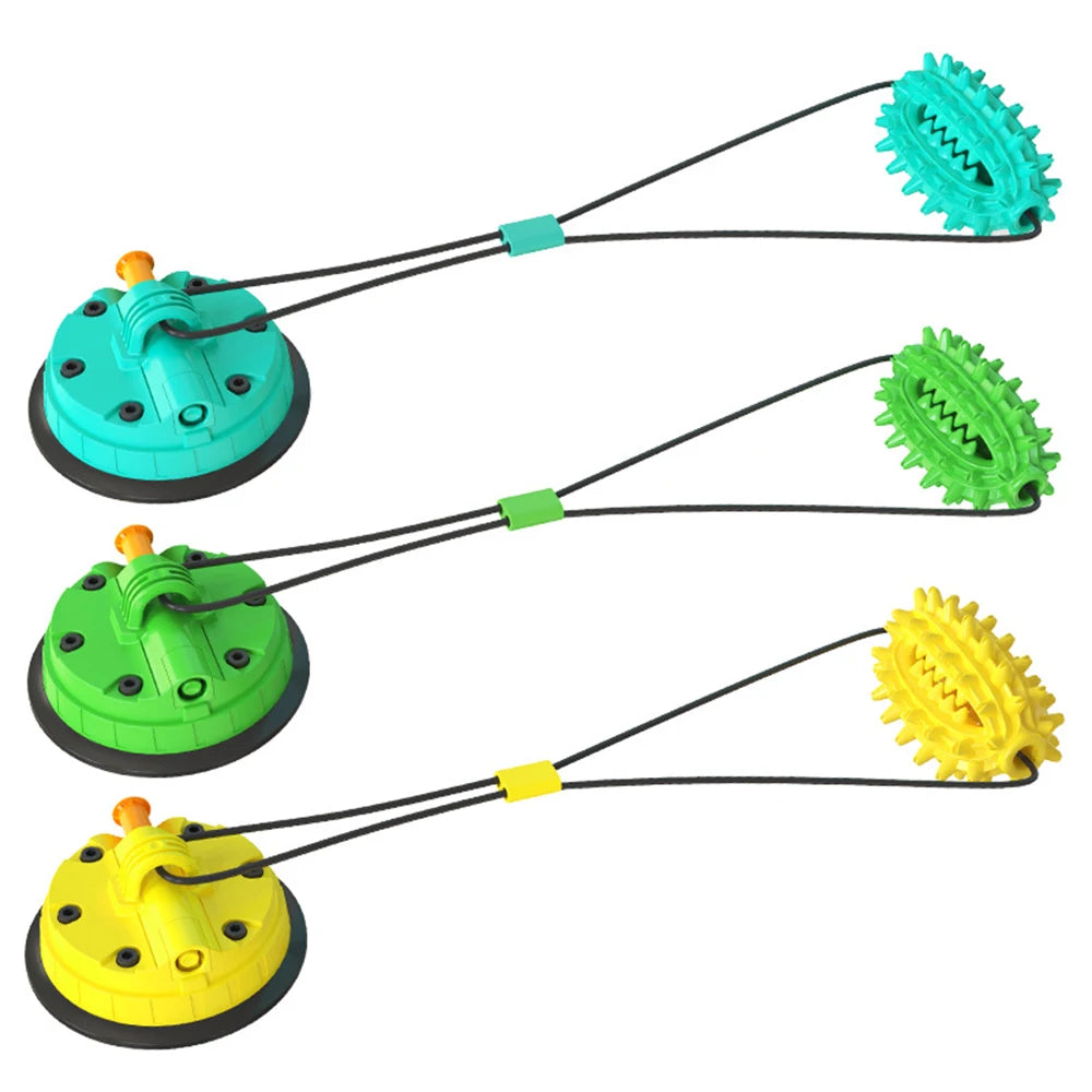 Smart Dog Suction Cup Tug of War Dog Toy Dog Rope Toys for Chewers Teeth Cleaning Interactive Pet Tug Toy for Boredom