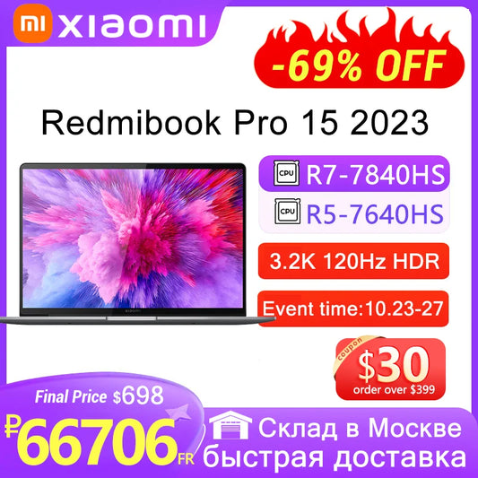 Xiaomi Book Pro 14 2022 Laptop AMD Ryzen R5 6600H/R7 6800H AMD Radeon 680M 16G RAM 512G/1T SSD 14Inch 2.8K 90Hz OLED Mi Notebook