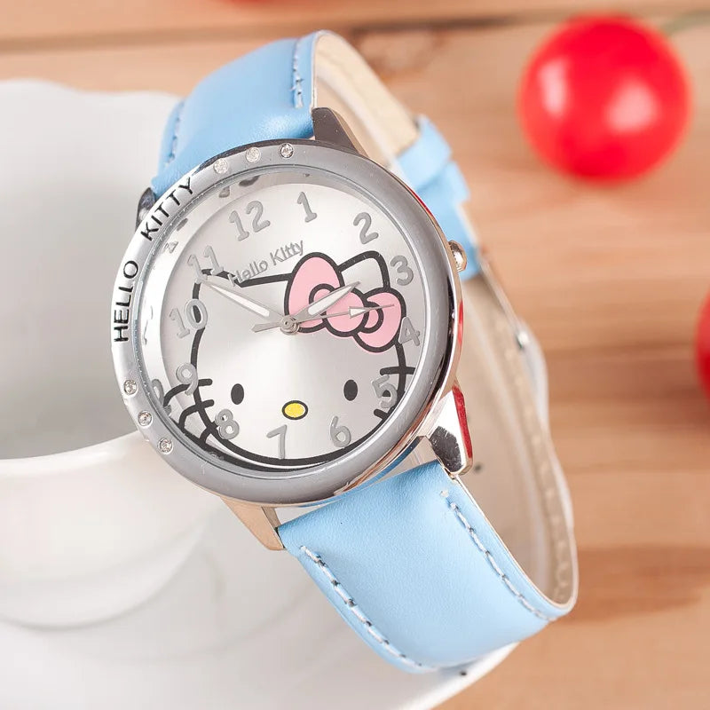 Casual Cartoon Watches for Children Simple Metal Dial Quartz Wristwatch Leather Watchband Fashion Kids Watch Boys Girls Clock