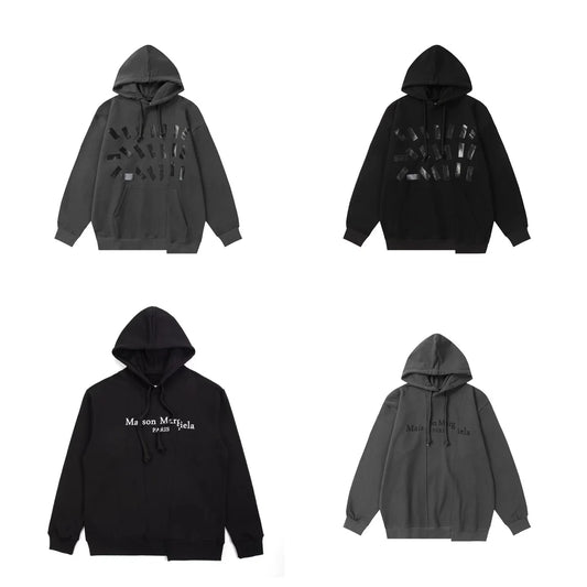 The new Maison Margiela MM6 is stitched with misplaced men's and women's loose hoodie sweatshirts for autumn and winter