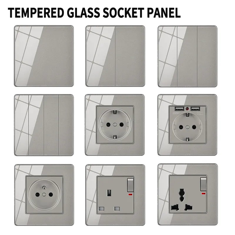 T&I Rocker switch 3 Gang 1 Way Gloden 86 Type 10A 250V Wall Panel Switch Home Business Office Lamp Fixture Control