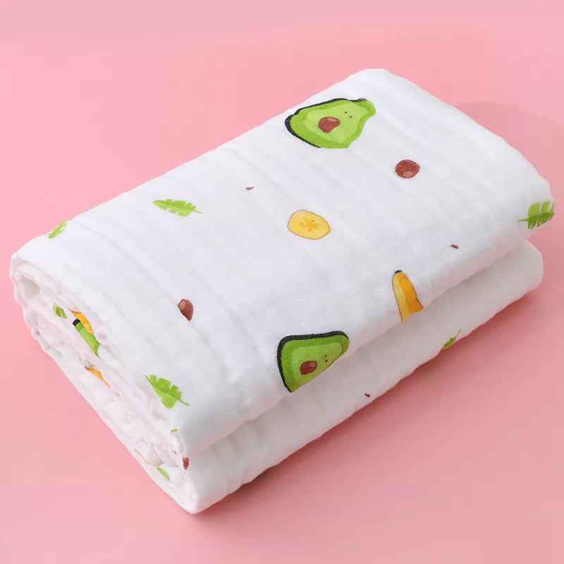 Baby Bath Towel Boy Girl Cotton Blanket For Newborn Bathrobe 4-Layer Gauze Washcloth Infant Swaddle