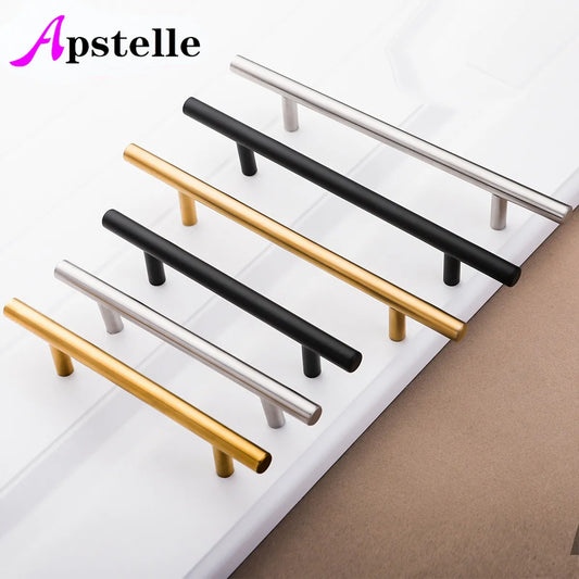 Apstelle 50-500mm Stainless Steel Kitchen Door Cabinet T Bar Handle Pull Knob Cabinet Knobs Furniture Cupboard Drawer Handle