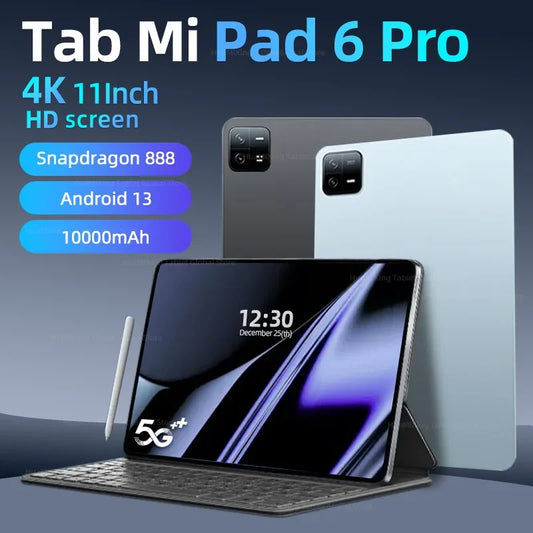 2023 Original Pad 6 Pro Snapdragon 888 Global Version Tablet PC Android 13 10000mAh RAM 16GB ROM 512GB 5G HD 4K Screen WIFI Mi