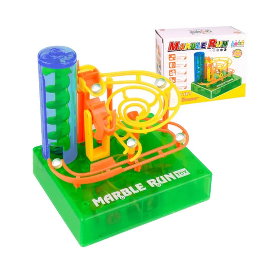 DIY Electric Maze Ball Track Marble Race Run Blocks Inserted Building Blocks For Children Over 3 Years Old Party Game Toy Gifts