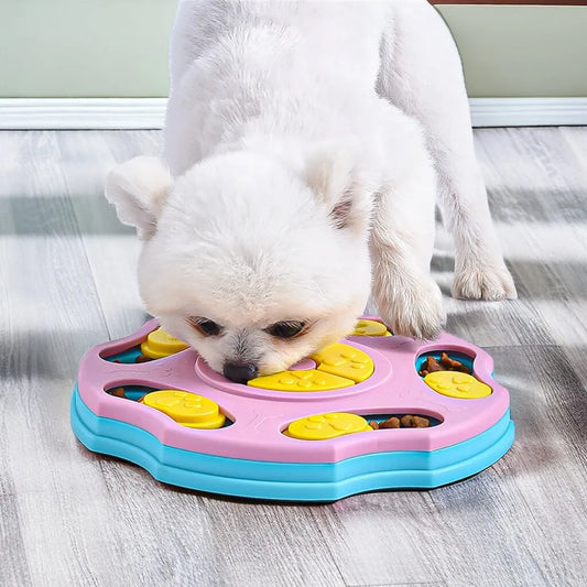 Pet Feeding Toy Increase IQ Interactive Slow Dispensing Puzzle Feeder Dog Training Games Feeder For Small Medium Dogs Puppy Bowl