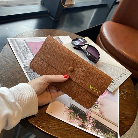 Free Customized Genuine Leather Long Wallet for Women 2023 New Horizontal Wallet Solid Cowhide Leather Fashion Phone Wallet