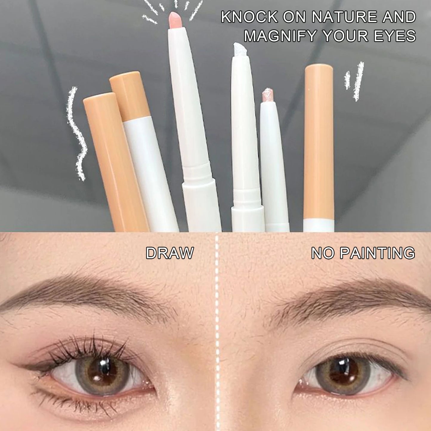 Matte Pink Lying Silkworm Pen Ultra Fine Natural Brightening Glitter Eye Shadow Pencil Shimmer Eyeliner Waterproof Korean Makeup