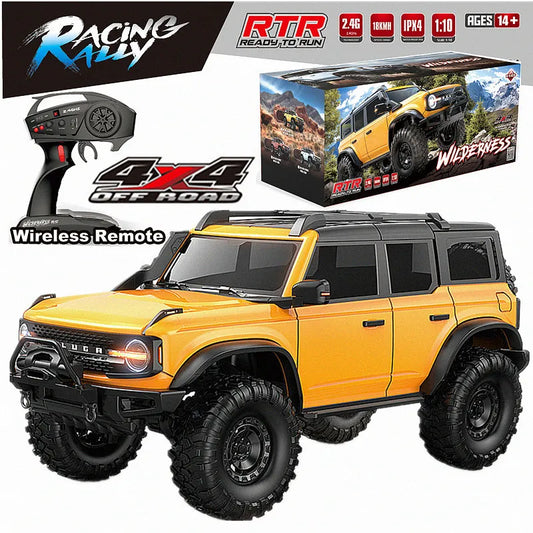 2023 New 1:10 Huangbo R1001 Fierce Horse Full-scale Rc Remote Control Model Car Simulation High-speed Off-road Climb Toy Gifts