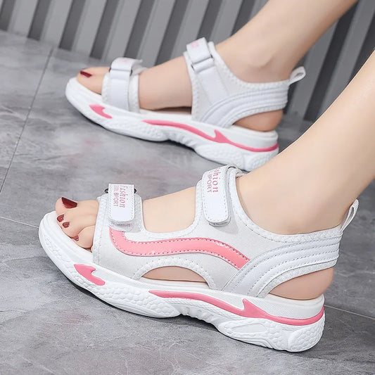 Summer Hook Loop Sandals for Women Heighten Light Beach Shoes Ladies Chaussure Femme Leisure Sport Slippers Women Female Shoes