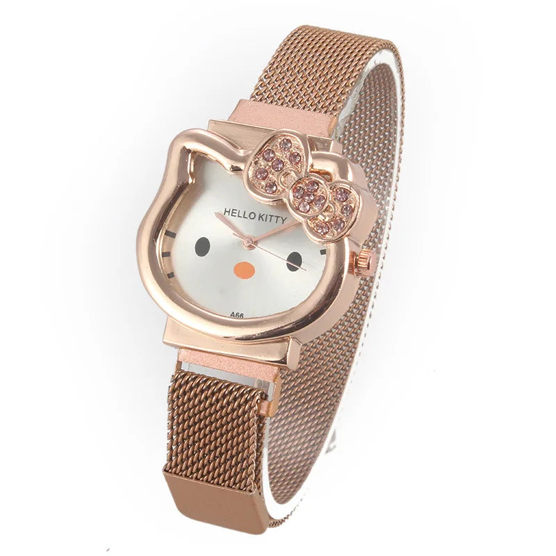 TAKARA TOMY Hello Kitty WristWatch Girls Student's Birthday Gifts Watch for Women Electronic 3Bar Free Shipping Watches Kawaii